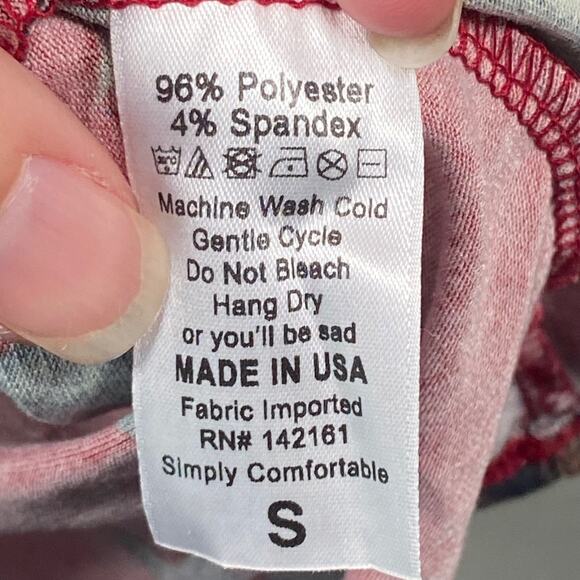 LuLaRoe Julia Dress Women's Size Small Roses Print Casual Fitted Dress Red - Picture 5 of 5